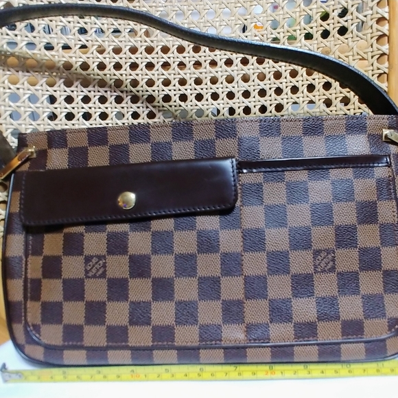 Louis Vuitton Damier Ebene Canvas Shoulder Baguette Brown - Picture 2 of 12